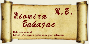 Miomira Bakajac vizit kartica